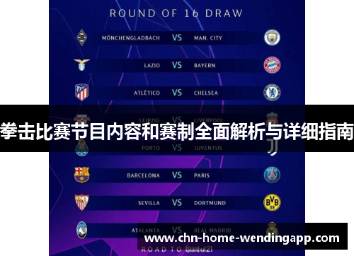 拳击比赛节目内容和赛制全面解析与详细指南